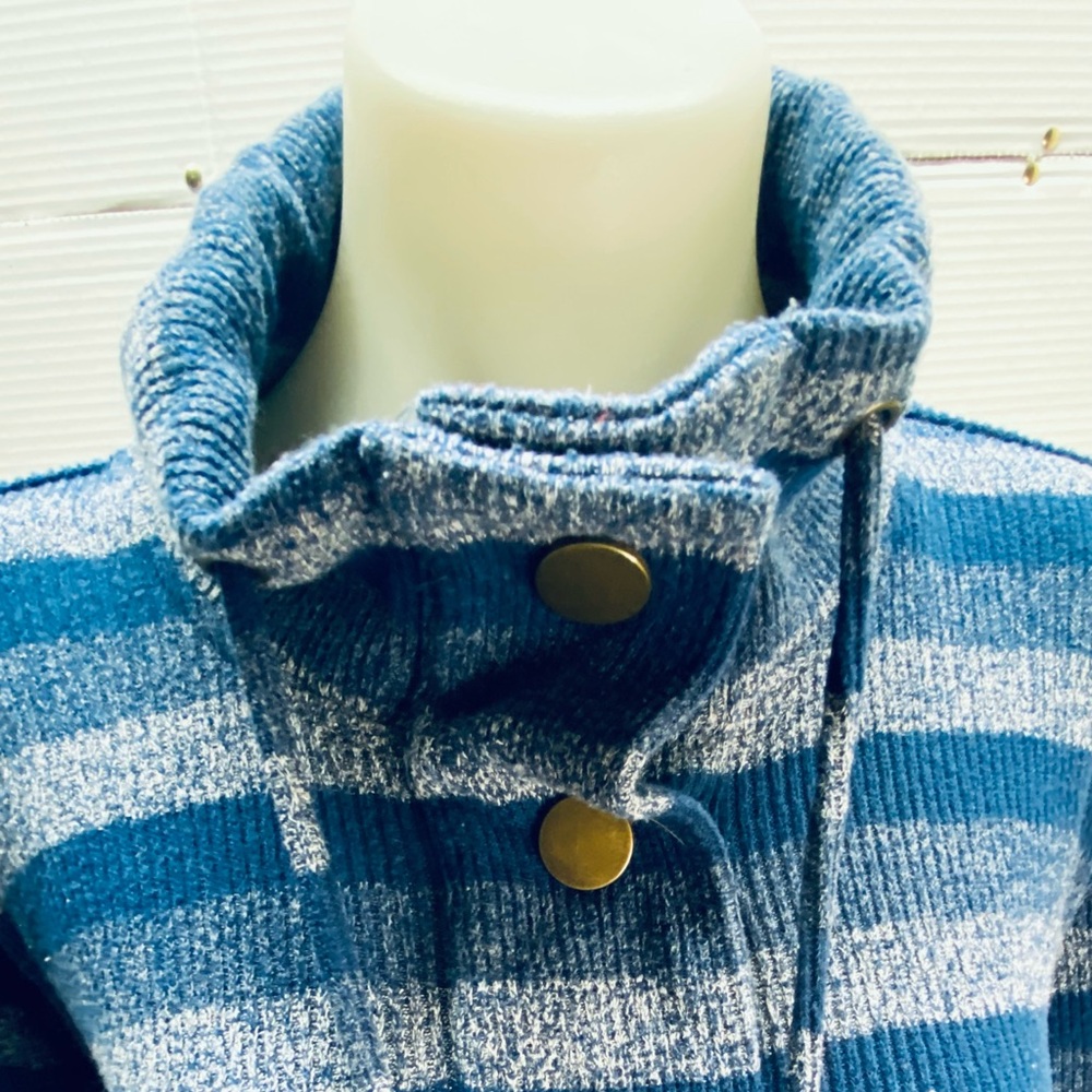 * Ruby Rd. Mens size large button 1/3 front layering pull over sweater striped - Picture 6 of 11